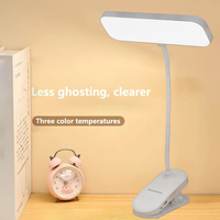 Lampe de bureau LED, lampe de nuit rechargeable par USB, lampe de bureau portable à clip, support d'étude, lampe de lecture