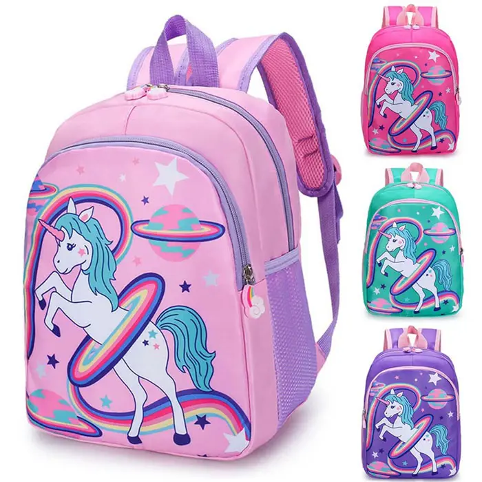 Cartoon Rainbow Unicorn Backpack Kids Children Kindergarten School bags for girls student boys school back