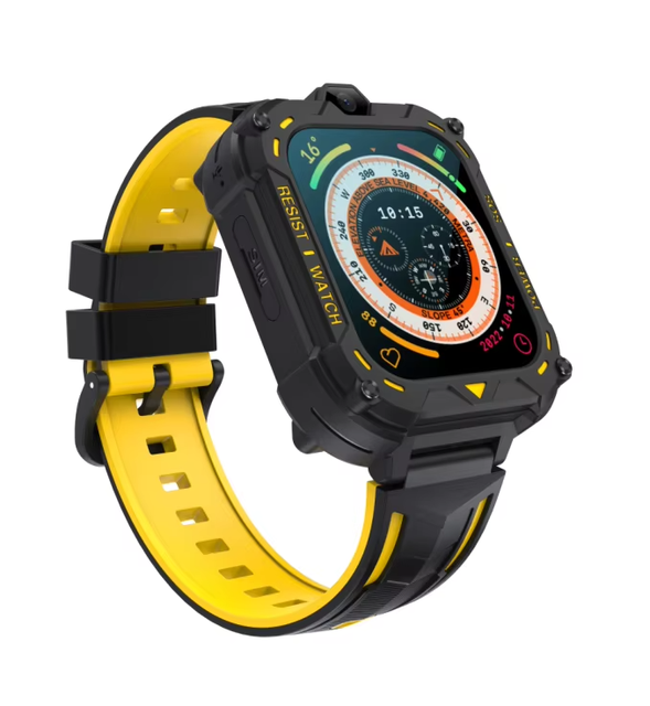 K39 Children Smartwatch Video Calling 1.69" HD LBS+GPS+WIFI Location Tracking SOS Button SIM Card Silica Gel Alarm Clock Square