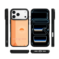 Coque de téléphone AG Feeling Black Edge avec motif soleil levant orange doré pour iPhone 17, 17 Pro Max, 16 Pro, 15 – Coque magnétique