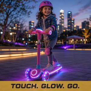 Trottinette à 3 roues pour enfants, pliable, avec écran tactile LED, <span class=keywords><strong>4</strong></span> hauteurs réglables - Product Image 5