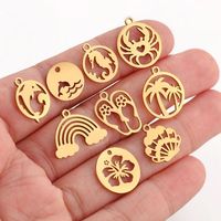 Mignon acier inoxydable dauphin hippocampe crabe queue de poisson breloques étanche animaux pendentifs collier à faire soi-même Bracelet résultats de bijoux