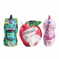 Pochette Doypack Recyclable Personnalisée avec Bec Verseur pour Emballage Liquide (Lait, Gelée, Chewing-gum)