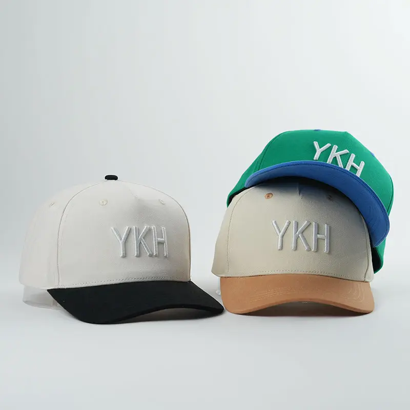High Quality Customized 5-Panel Baseball Cap Full 3D Embroidery Adjustable Size Made of Cotton and Polyester for Man