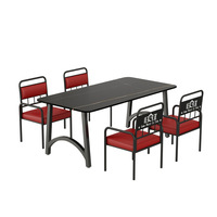 Tables et chaises de style industriel KSL pour restaurants avec sièges rembourrés, plateau de table en marbre artificiel, meubles pour cafés et bars de nuit
