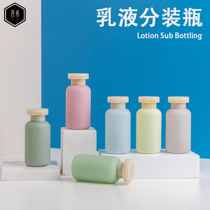 Botellas dispensadoras portátiles de viaje, tipo bomba redonda de 100ml, para champú, gel de ducha, juego de almacenamiento de artículos de tocador - Product Image 5