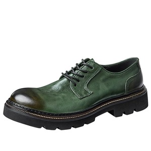 Formal shoes for men Business casual shoes made genuine <b>leather</b> breathable thick sole English style heightening <b>work</b> wear shoes - Product Image 1
