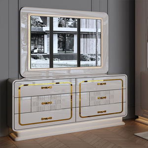 Set Completo di Mobili per Camera da Letto di Lusso Turco <span class=keywords><strong>Istanbul</strong></span>, Letto Matrimoniale Moderno con Struttura in Legno, Arredamento di Alta Gamma per Camera da Letto - Product Image 4