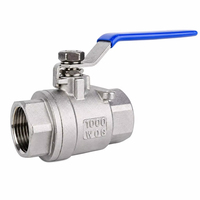 Vanne à boisseau sphérique manuelle XZ 304 en acier inoxydable avec filetage NPT 1/2 po 1000 WOG OEM