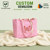 Bolsa de Lona para Mujer, Bolsas de Lona Personalizadas con Diseño de Mariposa, Color Coral, Magenta, Marrón, Grande, para Compras Diarias, Venta al por Mayor