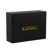 Cajas de cartón ecológicas con cierre plegable de lujo negro personalizado embalaje de regalo al por mayor envío caja de papel kraft con logotipo
