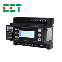 CET-Medidor de energía para monitor eléctrico, trifásico multicircuito 3P4W, bidireccional, multifuncional, de carril DIN