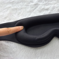 Heenlong Masker Mata 3D Berbobot dengan Busa Memori dan Butiran Kaca, Tali Velcro yang Dapat Disesuaikan, Warna Pink, Penutup Mata untuk Tidur