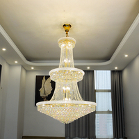 Lampe de projet personnalisée, lustre décoratif moderne de luxe pour Banquet, Hall, Villa, Hall d'hôtel, Hall d'entrée