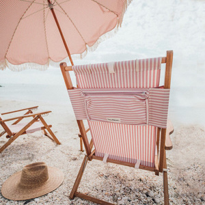 Sac à dos pliable à rayures personnalisées chaise de plage en bois avec poteau en bois <span class=keywords><strong>parasol</strong></span> à franges <span class=keywords><strong>parasol</strong></span> parapluie coton glands - Product Image 5