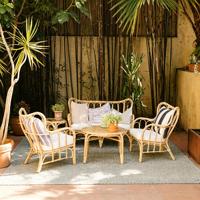 Canapés et chaises en rotin modernes pour salons, hôtels, cours et balcons - Meubles de loisirs écologiques et durables
