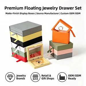 Caja Flotante para Joyería de Cartón con Película de PE Transparente Cuadrada, a Prueba de Polvo, Embalaje para Regalo, 14 Colores a Elegir, Logotipo Personalizado, Se Adapta a Todo - Product Image 2