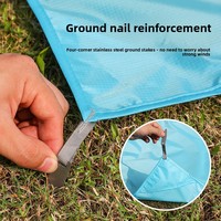 Tapis de pique-nique portable d'extérieur, mini, imperméable, anti-sable, antidérapant, en nylon, pour le camping et la plage
