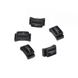 Alice A010C-Soporte de púas de guitarra de goma negra, para guitarra, bajo, ukelele, instrumento de cuerda, 5 uds. - Product Image 5