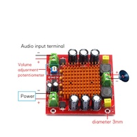 XH-M544 DC 12V 24V 150W TPA3116DA amplificateur de puissance numérique à canal unique, carte d'ampli avec préamplificateur