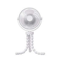 Ventilateur à pince Octopus, mini-ventilateur portable rechargeable par USB, pour poussette de bébé, bureau et utilisation en extérieur