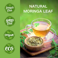 Sampel gratis teh daun kelor bubuk daun moringa penurun berat badan teh dengan kelor