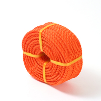Cuerda de Polietileno Naranja de 3 Hilos, 10 mm x 220 Metros, Cuerda de Polietileno Trenzada, Cuerda de Polietileno de Alta Densidad (HDPE) con Verde de 12 mm, 15 mm, 24 mm