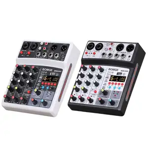 BMG-04D Mixer Suara Audio 4 Saluran Profesional untuk Peralatan Penampilan Pidato