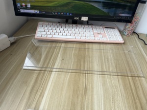 Tastaturständer, Desktop-Computer-Ständer aus klarem Acryl, PC-Mausablage, verstellbarer Schreibtischlift, neigbarer Halter, Plattformen, Füße, Display - Product Image 4