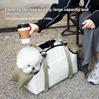 Sac de transport pour chat et chien, petit, à parois souples, avec couverture en maille amovible à vue complète, double ventilation latérale et fenêtre en U respirante