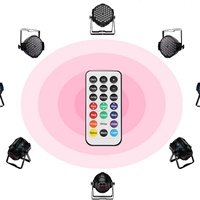 Projecteurs LED de scène RGB avec 7 modes, activés par le son, pour DJ, fêtes, concerts, mariages, clubs, KTV