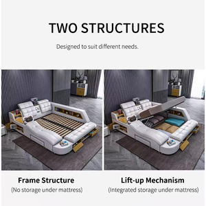 <span class=keywords><strong>Lit</strong></span> en cuir <span class=keywords><strong>extensible</strong></span> moderne et intelligent Conception de bronzage Canapé-<span class=keywords><strong>lit</strong></span> rembourré pour adultes avec rangement Cadre de <span class=keywords><strong>lit</strong></span> de luxe - Product Image 5