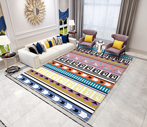 Hiện đại Khả năng chịu nước polyester phẳng dệt chống trượt 3D mặt đất bảo vệ thảm <span class=keywords><strong>4x8</strong></span> hành lang Boho Dã Ngoại thảm - Product Image 5