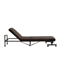 Lit pliant en acier robuste avec matelas, lit d'appoint pour le bureau, lit pliant pour invités, lit pliant gain de place, lit portable pour petites pièces