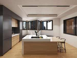 Mueble de Cocina Elegante en Tono Oscuro y Madera - Product Image 5