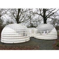 Tente de boule de neige de maison de bulle gonflable de Noël Double décoration de Camping de tente de rebond claire commerciale pour l'événement