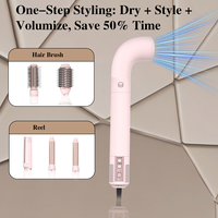 Sèche-cheveux ionique professionnel 6-en-1 avec outils de coiffage multifonctionnels et peigne à air chaud
