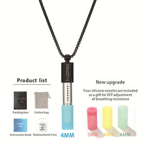 Collana di respirazione per inalatore Vaporless di <span class=keywords><strong>gioielli</strong></span> di moda per smettere di fumare/alleviare l'ansia da Stress - Product Image 3