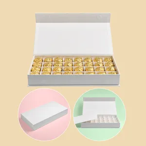 32 Piece Slots Packs Partitions Holes Chocolate Packaging Gift Paper Boxes With Divider Fast Delivery In Stock