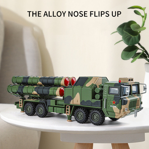 Modèle de véhicule de missile anti-aéronautique longue portée HQ-9 en alliage moulé sous pression, échelle 1:40, jouet de voiture, cadeau d'anniversaire - Product Image 2