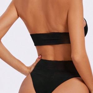 Sexy Hollowed Out Mesh Suit With Black Mesh Hanging Neck Exposed Waist Wrapped Buttocks Short Skirt Seductive and Sexy Outfit - Product Image 6