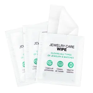 Travelling customized colorful packaging box jewelry care wipe for watch diamond gold and other jewelry cleaning & care
