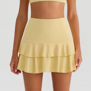 Falda Pantalón Corta con Doble Volante, Diseño de Dos Piezas Falsas, Personalizable, de Secado Rápido, Transpirable, Antideslumbrante, con Bolsillo Interior, para Yoga y Tenis - Product Image 6