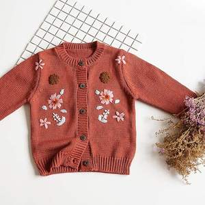 Otoño Niños Niñas Cárdigans de punto Suéter Abrigos Niñas Suéteres estampados Cárdigans <span class=keywords><strong>Wow</strong></span> Abrigos Otoño - Product Image 2