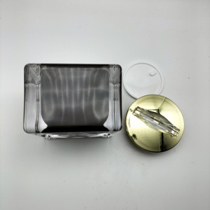 Échantillon gratuit Bouteille cosmétique vide en acrylique noir carré classique Face <span class=keywords><strong>Crea</strong></span> - Product Image 4