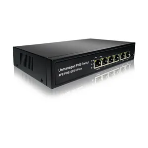 Fabriek 4-Port 100Mbps Ethernet Netwerk Switch Met 2 100Mbps Uplink Voor Cctv Camera