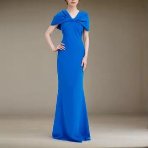 Robe de Soirée Chic et Élégante Française en Lin Uni avec Patchwork, Longue Maxi Décontractée avec Châle, 100% Lin Écologique Respirant, Coupe A-Line pour l'Été - Product Image 1