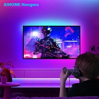 Tira LED RGB de 5M Impermeable IP65 5V 5050 Luces Grafiti USB Coloridas para Fondo de TV con Música Bluetooth e Iluminación Ambiental