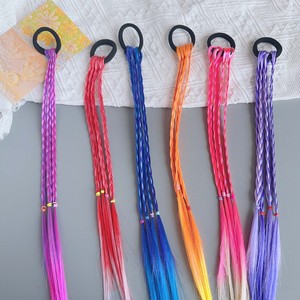Elastici e fasce per capelli intrecciati per bambine, colorati in plastica/resina, con doppio trama a macchina - Product Image 1