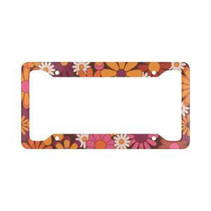 Salie Groene Bloem Kentekenplaat Frame Schattig Cottagecore Decor Boho Auto Accessoires Lichtgewicht Aluminium - Product Image 4